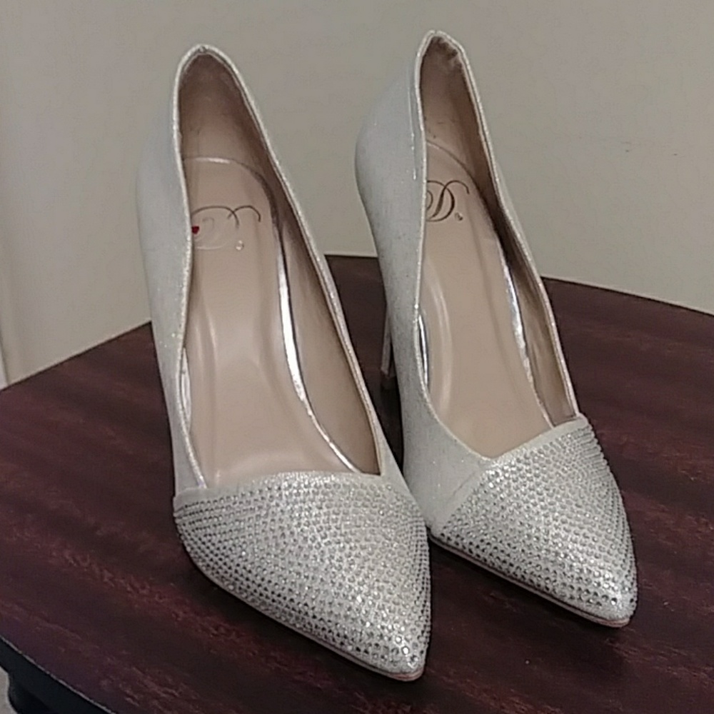 Silver elegant heels